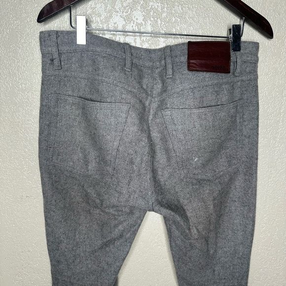 Gustin 328 HARRIS TWEED® 5 POCKET - HEATHER GREY Slim Straight Pants Size 33 - Picture 5 of 8